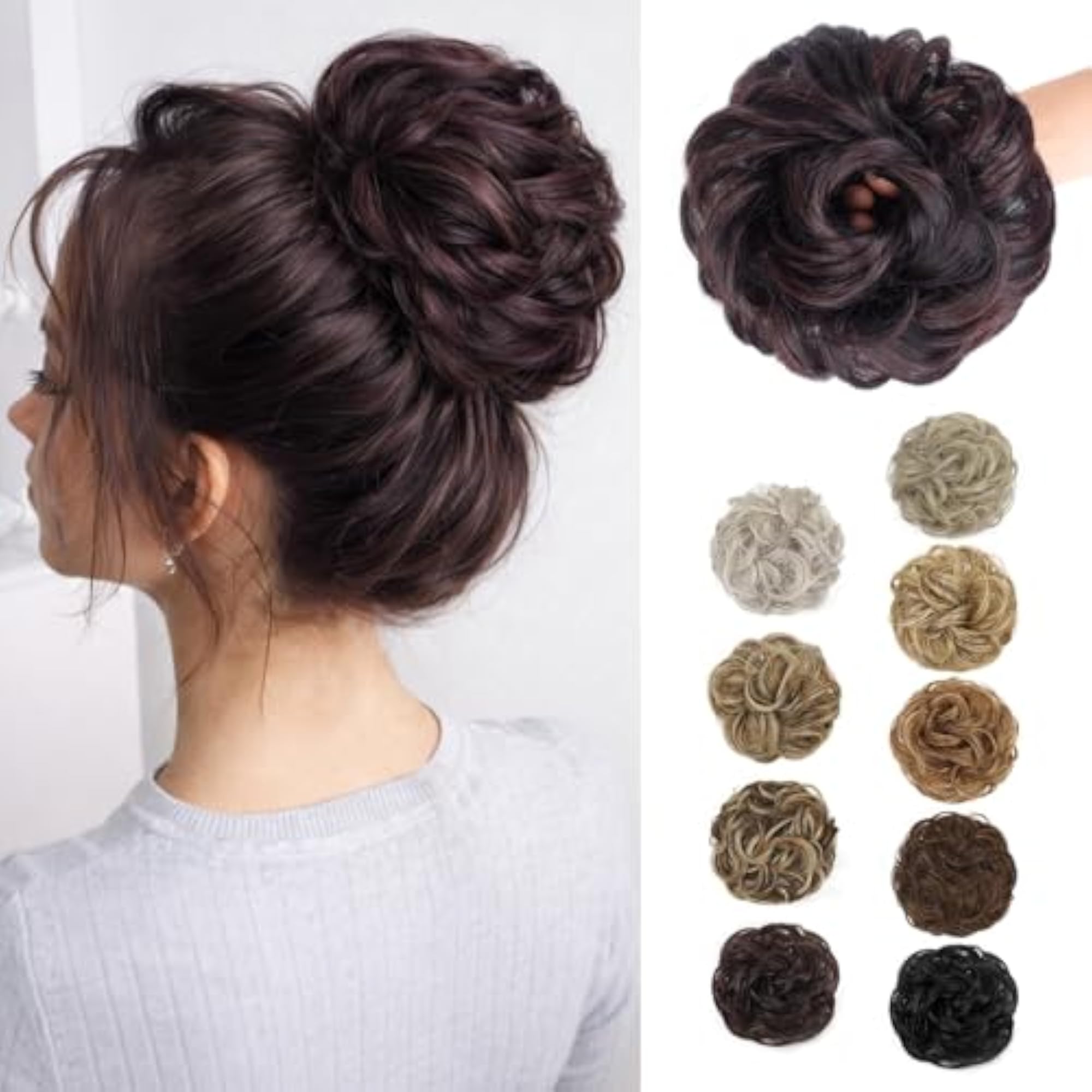 Messy Hair Bun Scrunchies Extension for Women
